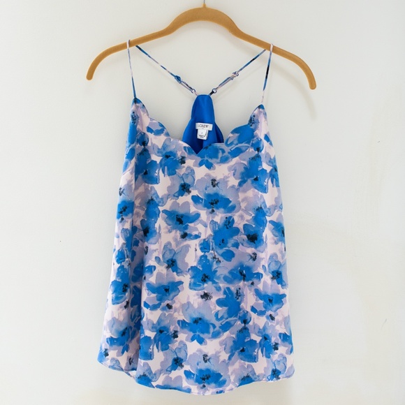 J. Crew Tops - J Crew silk racer back tank adjustable straps